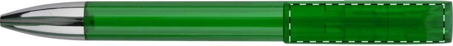 Chute guľôčkové pero – green – tlačová plocha – Klip