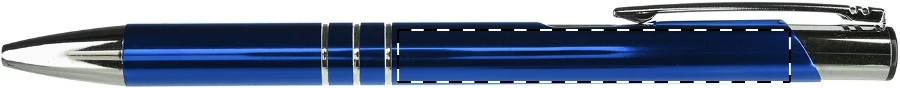 Channel guľôčkové pero – blue – tlačová plocha – Na telo - pre praváka