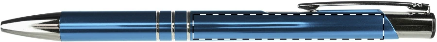 Channel guľôčkové pero – light blue – tlačová plocha – Na telo - pre praváka