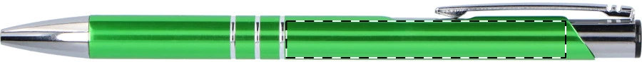Channel guľôčkové pero – green – tlačová plocha – Na telo - pre praváka