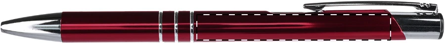 Channel guľôčkové pero – claret – tlačová plocha – Na telo - pre praváka