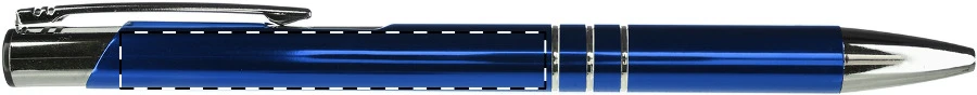 Channel guľôčkové pero – blue – tlačová plocha – Na telo - pre ľaváka