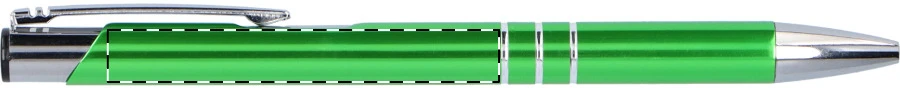 Channel guľôčkové pero – green – tlačová plocha – Na telo - pre ľaváka