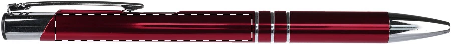 Channel guľôčkové pero – claret – tlačová plocha – Na telo - pre ľaváka