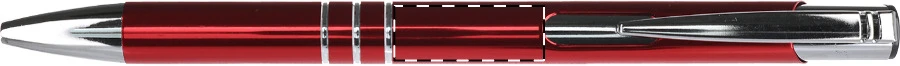 Channel guľôčkové pero – red – tlačová plocha – Na telo v línii s klipom