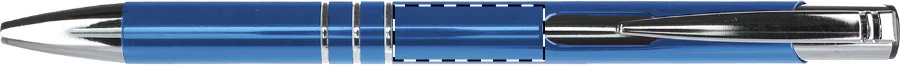 Channel guľôčkové pero – light blue – tlačová plocha – Na telo v línii s klipom