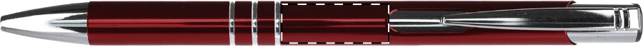 Channel guľôčkové pero – claret – tlačová plocha – Na telo v línii s klipom