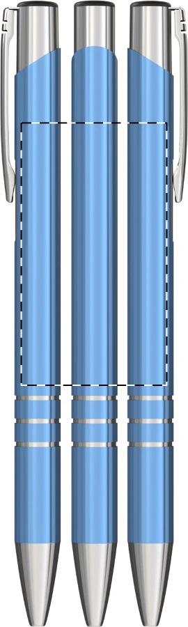 Channel guľôčkové pero – light blue – tlačová plocha – Obal