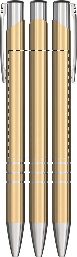 Channel guľôčkové pero – gold – tlačová plocha – Obal