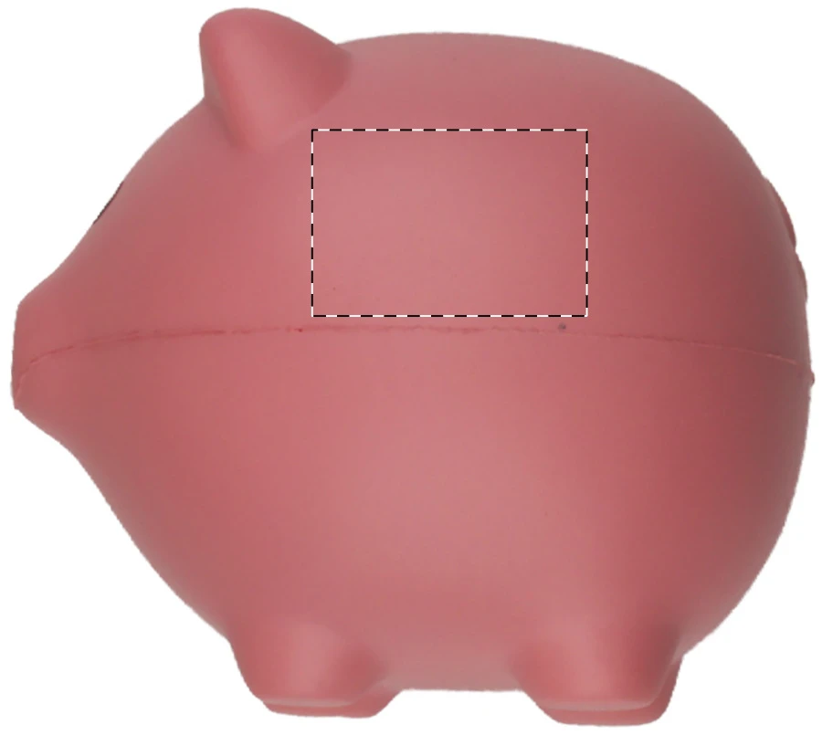 Oink antistresové prasiatko – rose – tlačová plocha – Pravá strana