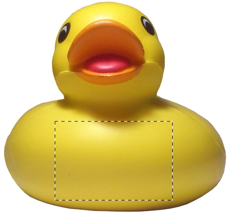 Quack antistresová kačička – žltá – tlačová plocha – Predná strana