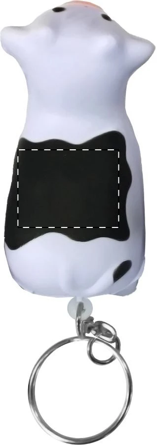 Milky antistresový prívesok na kľúče – white – tlačová plocha – Vrchná časť
