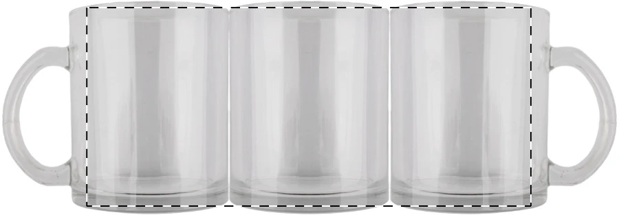 Throusub hrnček na sublimačnú potlač – transparent – tlačová plocha – Obal