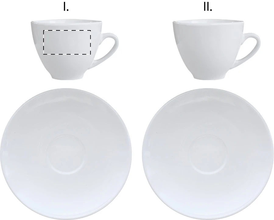 Mocca sada šálok na espresso – white – tlačová plocha – Šálka 1 - pre praváka