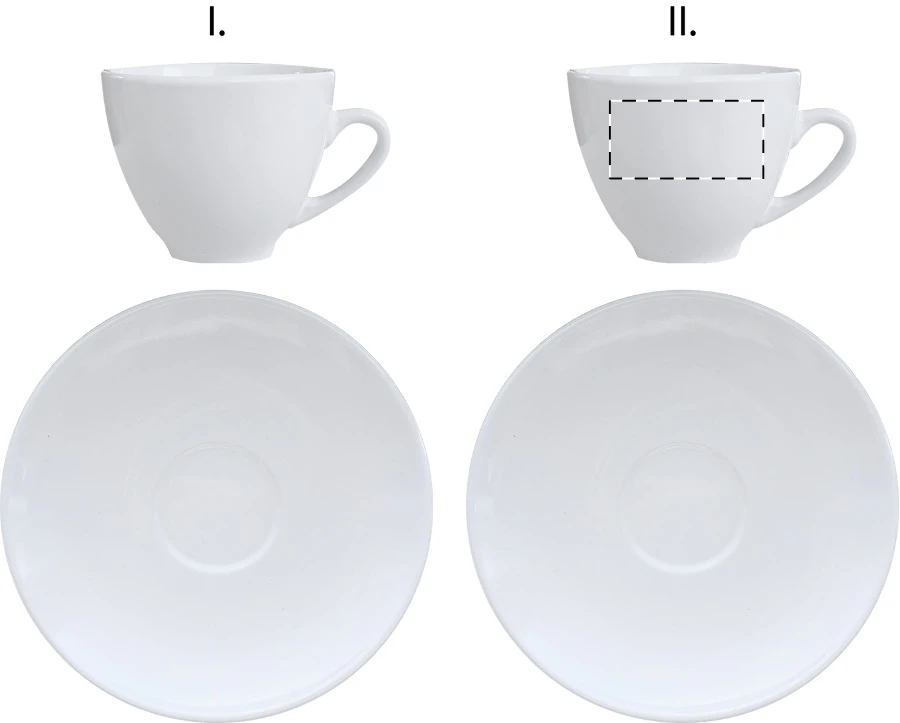Mocca sada šálok na espresso – white – tlačová plocha – Šálka 2 - pre praváka