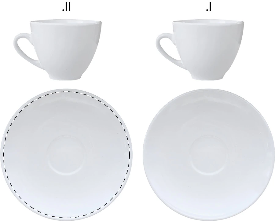 Mocca sada šálok na espresso – white – tlačová plocha – Podšálka 1