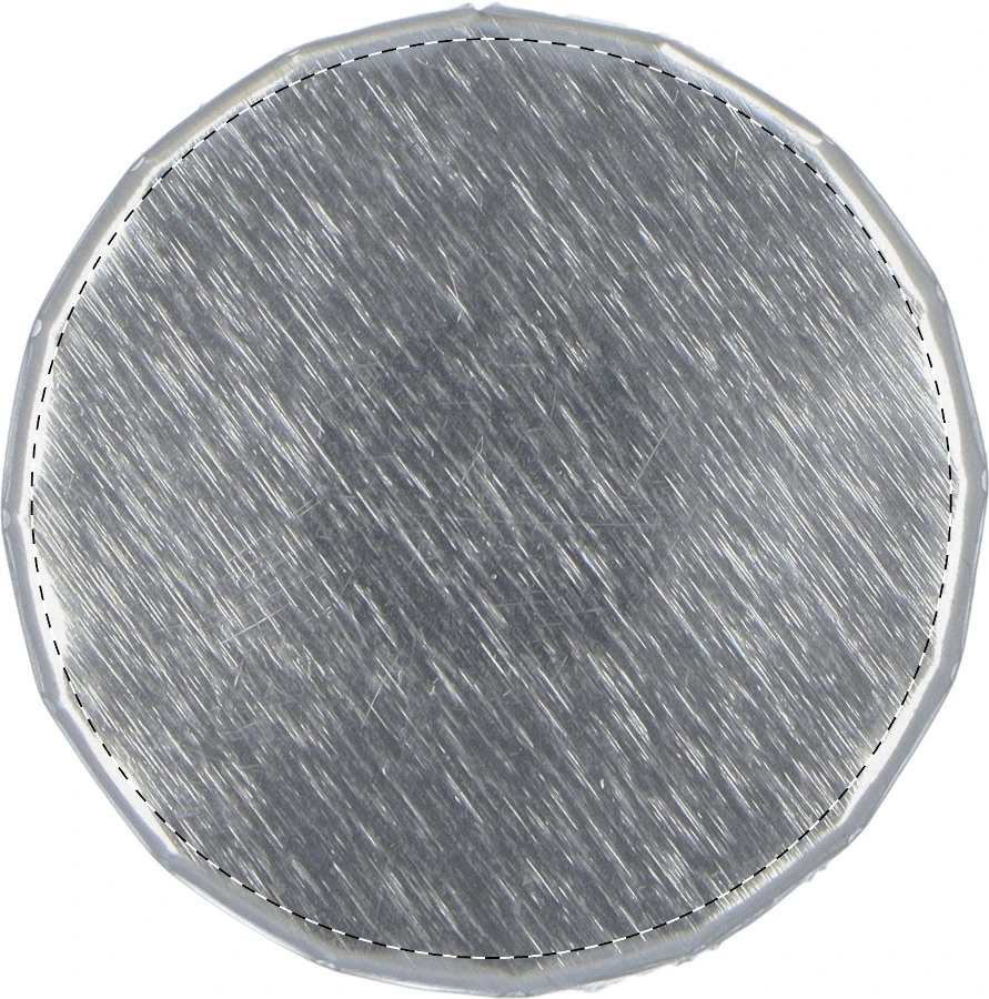Click krabička s mintovými cukríkmi – silver – tlačová plocha – Vrchná časť krabice