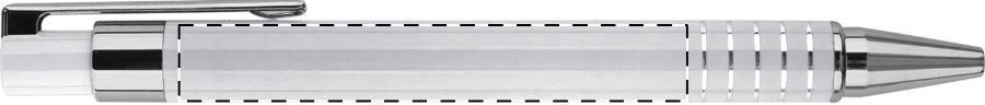 Twinox sada guľôčkového pera a mechanickej ceruzky – white – tlačová plocha – Guľôčkové pero na telo - pre ľaváka
