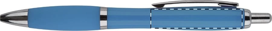 Compy guľôčkové pero – light blue – tlačová plocha – Pod klipom - pre praváka