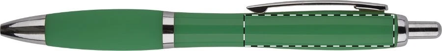Compy guľôčkové pero – green – tlačová plocha – Pod klipom - pre praváka