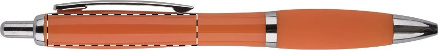 Compy guľôčkové pero – orange – tlačová plocha – Pod klipom - pre ľaváka