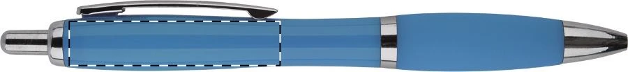 Compy guľôčkové pero – light blue – tlačová plocha – Pod klipom - pre ľaváka