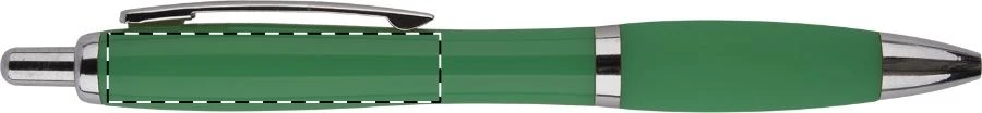 Compy guľôčkové pero – green – tlačová plocha – Pod klipom - pre ľaváka