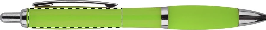 Compy guľôčkové pero – lime green – tlačová plocha – Pod klipom - pre ľaváka