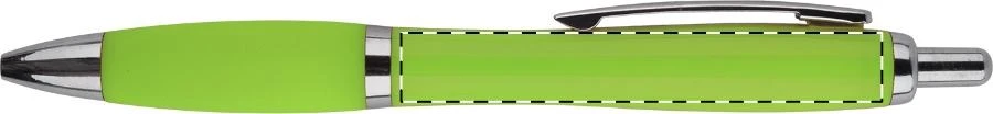 Compy guľôčkové pero – lime green – tlačová plocha – Na telo - pre praváka