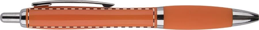 Compy guľôčkové pero – orange – tlačová plocha – Na telo - pre ľaváka