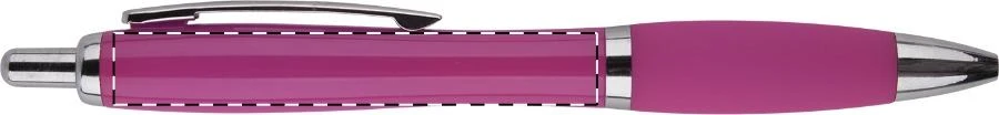Compy guľôčkové pero – pink – tlačová plocha – Na telo - pre ľaváka