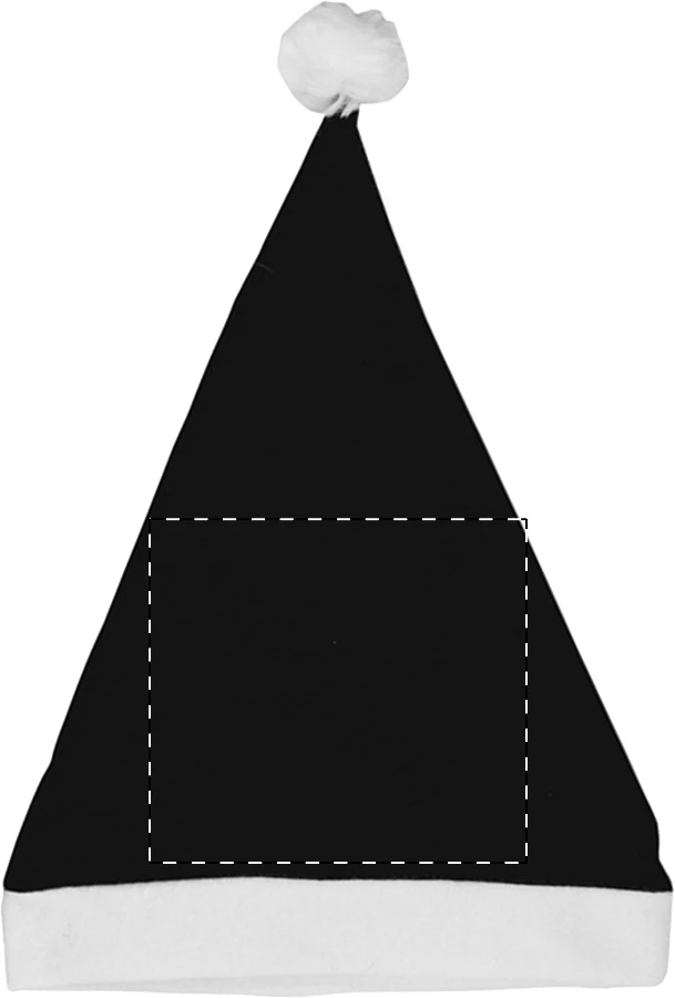 Telio Mikulášska čiapka – čierna – tlačová plocha – Stred