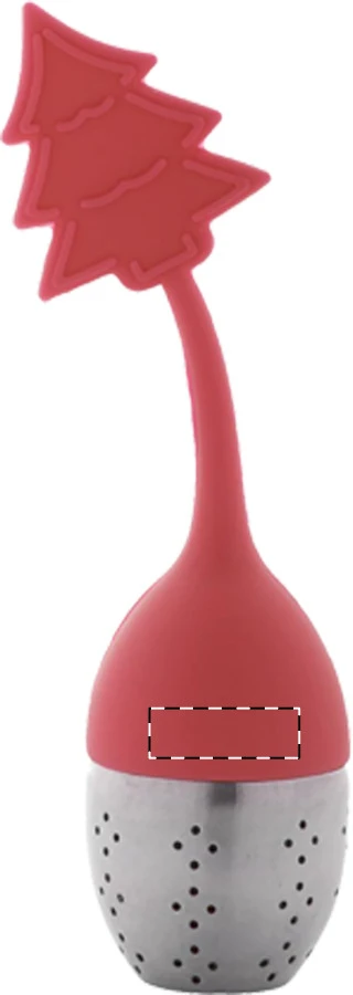 Strobus sitko na čaj – red – tlačová plocha – Predná strana