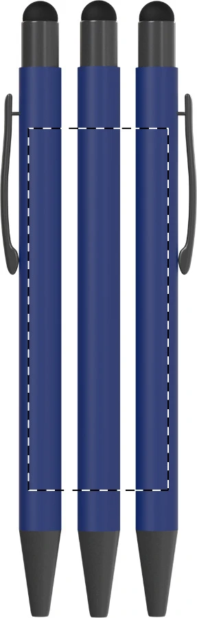 Hevea guľôčkové pero – blue – tlačová plocha – Obal