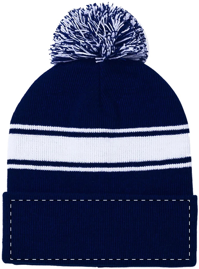 Frosty zimná čiapka – dark blue – tlačová plocha – Predná strana