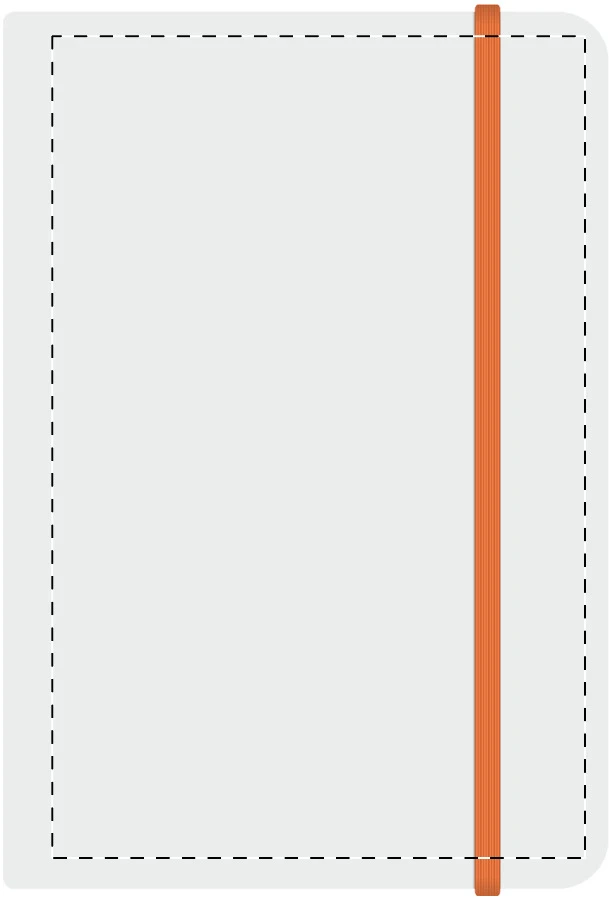 Pendula A5 blok – orange – tlačová plocha – Predná strana