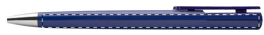 Lelogram guľôčkové pero – dark blue – tlačová plocha – Na telo - pre praváka