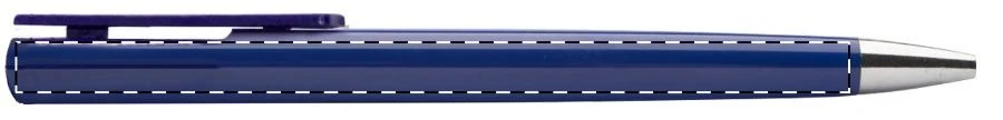 Lelogram guľôčkové pero – dark blue – tlačová plocha – Na telo - pre ľaváka
