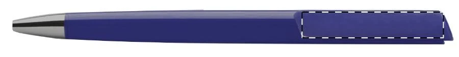 Lelogram guľôčkové pero – dark blue – tlačová plocha – Klip