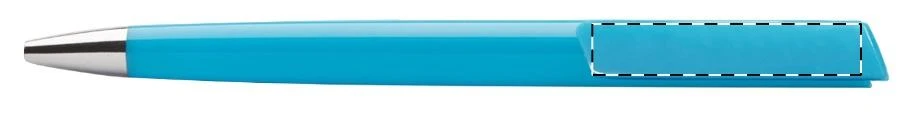 Lelogram guľôčkové pero – light blue – tlačová plocha – Klip