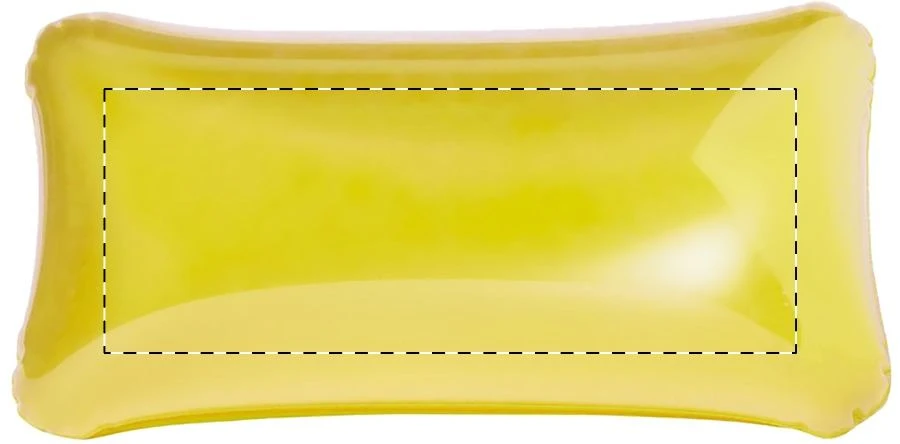 Bonel plážový vankúš – žltá – tlačová plocha – Zadná strana