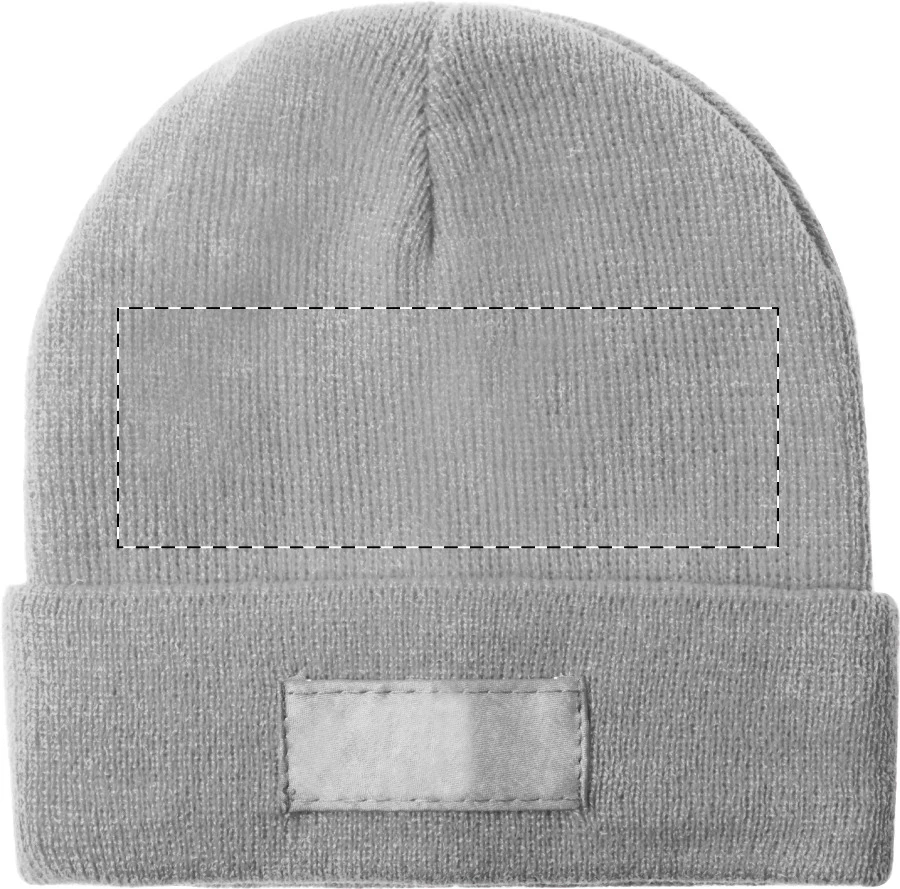 Pronsen zimná čiapka – light grey – tlačová plocha – Predná strana