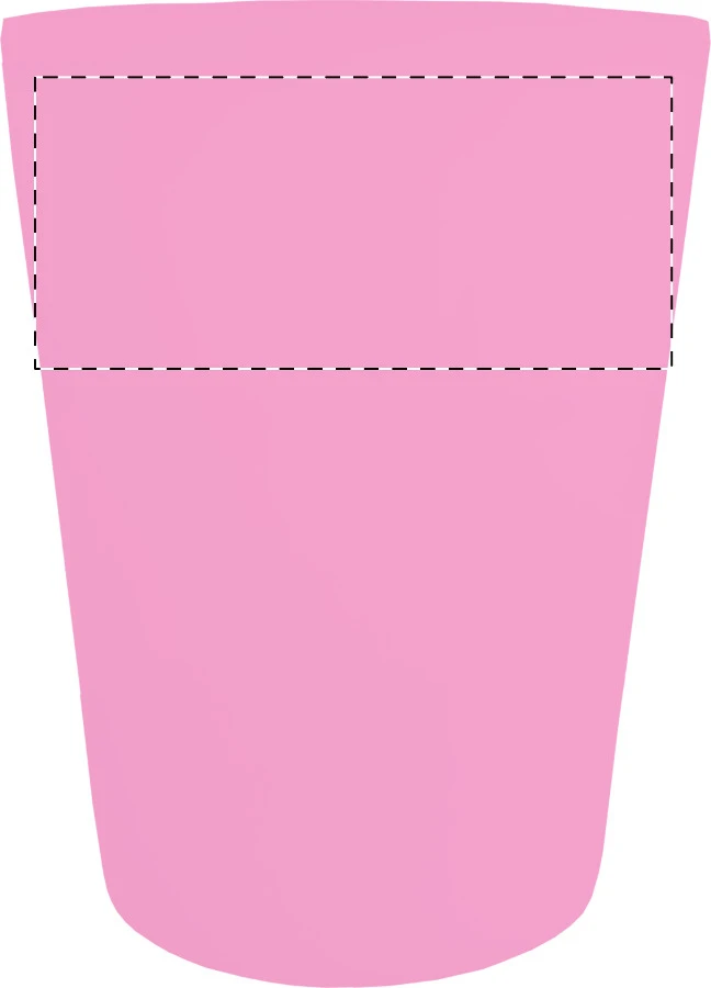 CreaCup Mini termo hrnček na zákazku – rose – tlačová plocha – Predná strana
