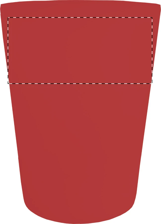 CreaCup Mini termo hrnček na zákazku – red – tlačová plocha – Predná strana