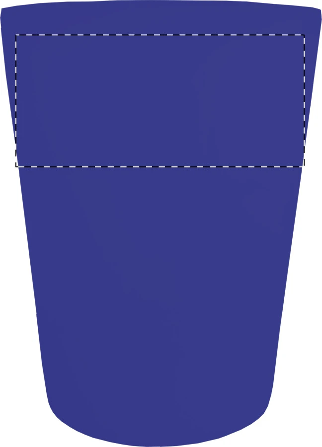 CreaCup Mini termo hrnček na zákazku – blue – tlačová plocha – Predná strana