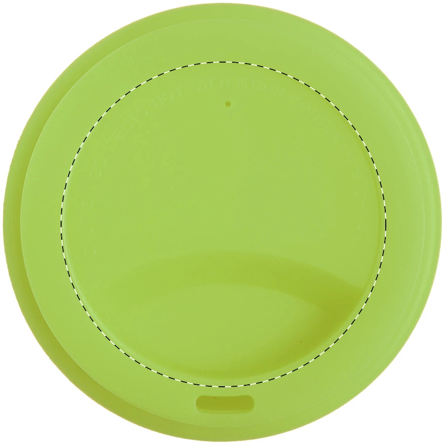 CreaCup Mini termo hrnček na zákazku – green – tlačová plocha – Vrchná časť