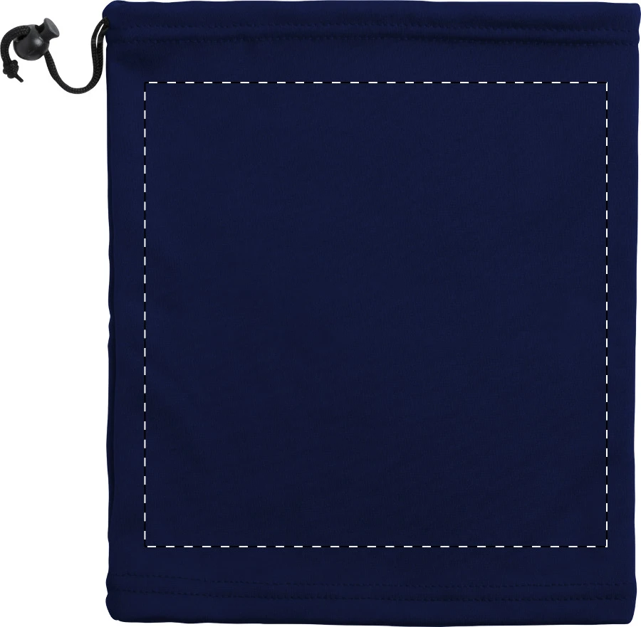 Swoosh teplý nákrčník a čiapka – dark blue – tlačová plocha – Predná strana