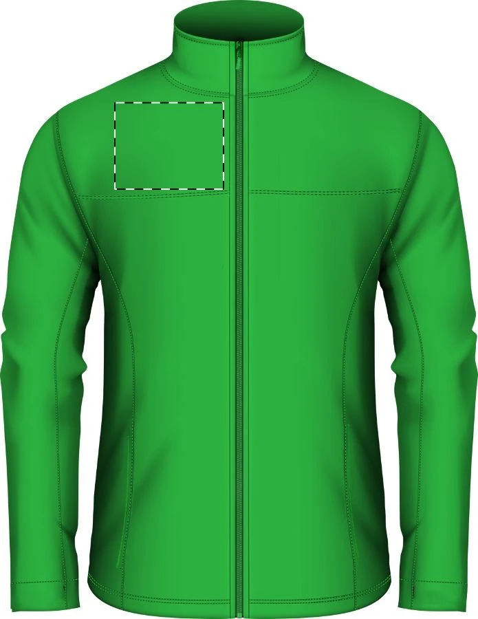 Baidok softshellová bunda – green – tlačová plocha – Pravá hruď