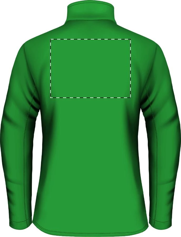 Baidok softshellová bunda – green – tlačová plocha – Zadná strana