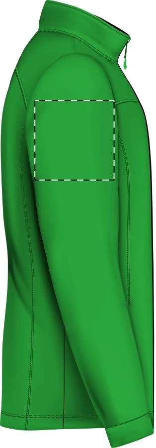 Baidok softshellová bunda – green – tlačová plocha – Pravý rukáv